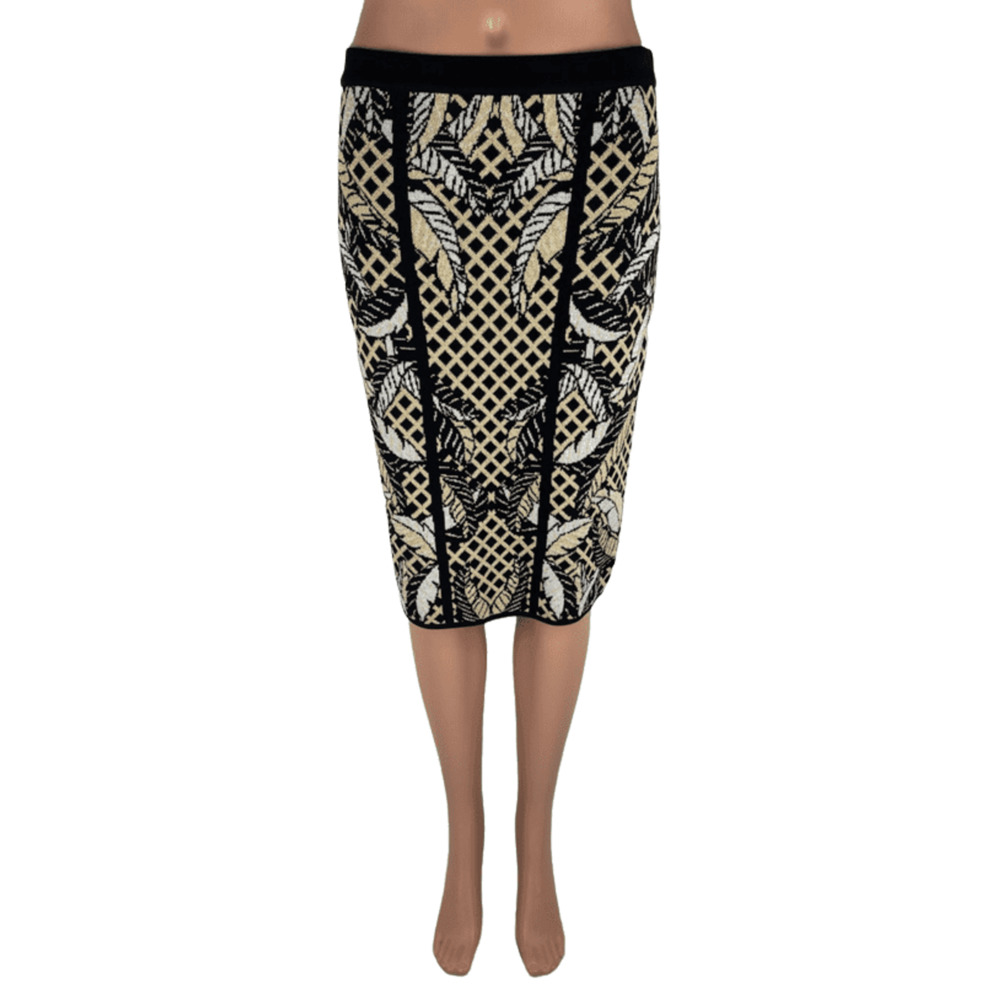 Jealous Tomato women's black and gold skirt size L